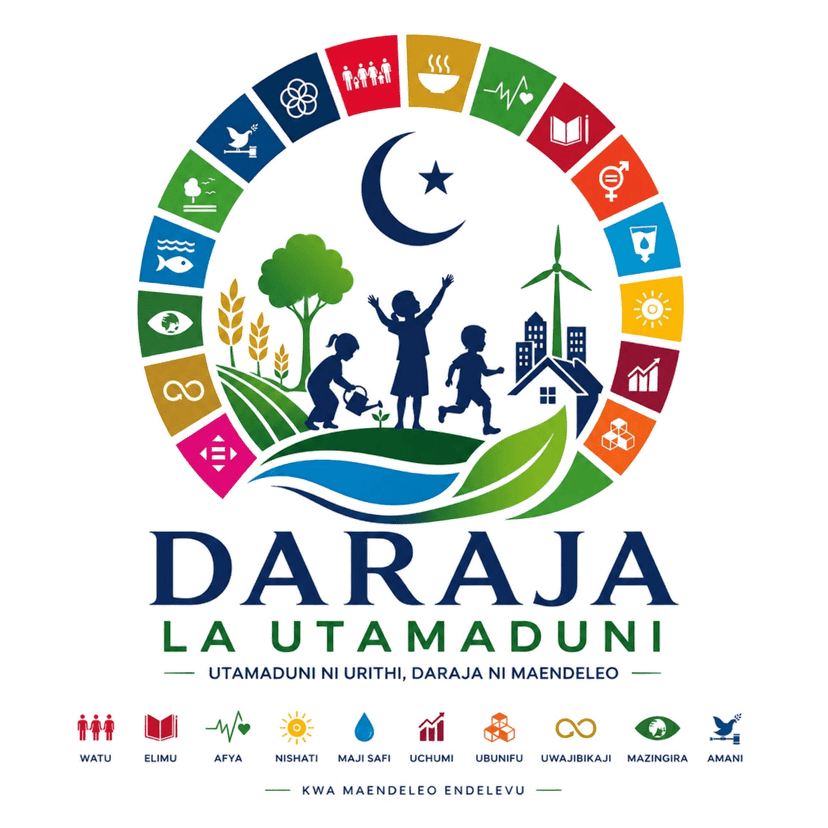 Daraja la Utamaduni Organization emblem with sustainable development icons